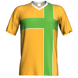 Camiseta de Fútbol con Cuello en V y Gráfico de Olas en el Pecho, Sublimada, Personalizada, de Secado Rápido y Transpirable, Uniforme de Fútbol para Hombre - Product Image 4