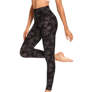 Leggings taille haute pour femmes, longueur cheville, avec cordon de serrage, confortables, décontractés, pour usage quotidien, respirants, écologiques, effet ventre plat - Product Image 3