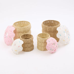 Handmade Cupcake Paper Rope Kids Storage <b>Basket</b> Wholesale Woven Nursery Organizer Cake Shaped Toy <b>Hamper</b> Decorative Sundries Box - Product Image 5