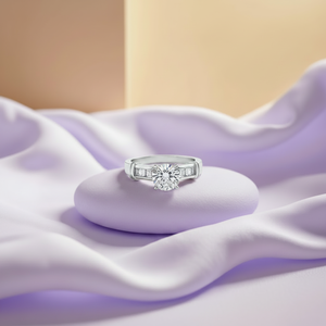 Solitaire 0.50 Ct Real Natural Round Cut Diamond <b>Ring</b> | 10K White <b>Gold</b> Wedding Engagement <b>Ring</b> Classic Prong <b>Set</b> Fine Jewelry - Product Image 4