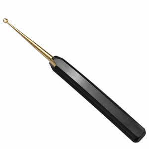 Curette à portée étendue Apfelbaum, pointe angulaire, manche en aluminium moleté, instrument chirurgical - Product Image 4