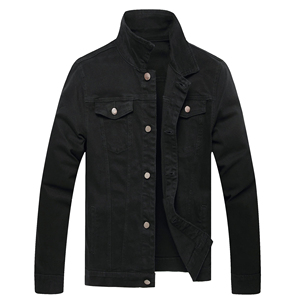 Chaqueta de mezclilla para hombre de la mejor calidad, con cuello, 100% algodón, estilo oversize. - Product Image 2