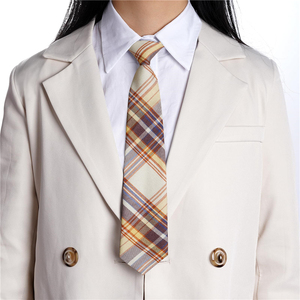 Cravate à fermeture éclair pour garçons, à carreaux, pré-nouée, avec sangle réglable, pour uniformes scolaires et remises de diplômes - Product Image 6