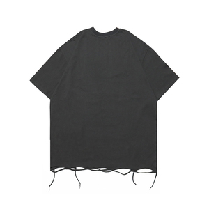 T-shirt Homme Distressed 100% Coton Respirant Couleur Unie Logo Personnalisé Écologique – Meilleure Vente OEM en Gros - Product Image 2