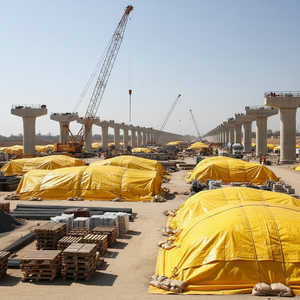 Bâche de construction civile haute performance, feuille de PVC imperméable pour entrepreneurs, constructeurs et protection des matériaux industriels - Product Image 4