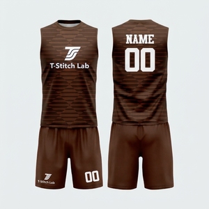 Faible MOQ, Fabricant de premier plan, Fournisseur direct d'usine de vêtements de sport, Logo personnalisé, Uniforme de basketball sans manches pour hommes, Anti-humidité - Product Image 2