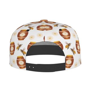 SPLENDID APPAREL Gorra Unisex de 6 Paneles con Cierre a Presión, Estampado Digital de Tarro de Miel de Abeja, Ajustable, de Hilo de Algodón, Casual, para las Cuatro Estaciones - Product Image 2