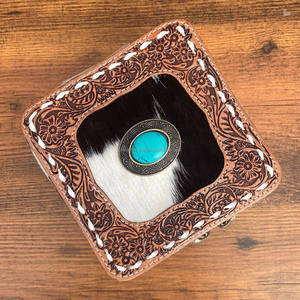 2024 luxe en gros en cuir repoussé à la main grande boîte à bijoux haute qualité concepteur cuir de vachette voyage bijoux organisateur étui - Product Image 5