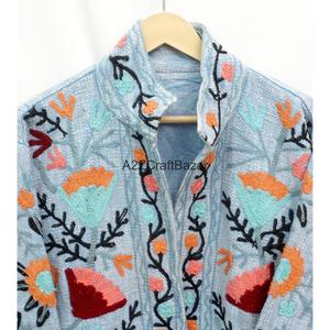 Lote al por mayor de chaquetas bordadas Suzani de algodón TNT, chaqueta étnica tradicional india PARA mujeres y niñas - Product Image 6