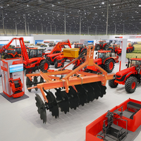 Arado de Discos Multifuncional de Acero al Boro Sabin Rojo para Uso Agrícola, 550 kg
