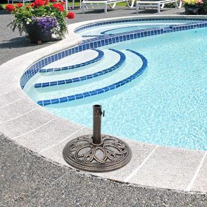 Base de parasol ronde de 23 livres et 17 3/4 pouces pour parasols de patio et supports - Product Image 2