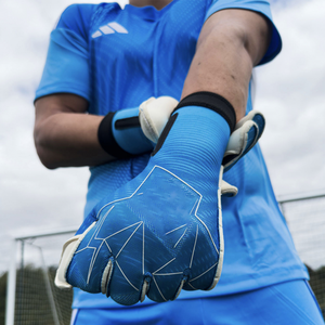 Gants de gardien de but de football professionnels pour adultes en latex, personnalisables, unisexes, antidérapants, avec protection des doigts, en cuir PU + latex - Product Image 3