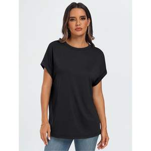 2025 2025, camisetas de manga corta de gran tamaño informales de negocios a la moda para mujer, camisetas transpirables de verano para trajes de primavera - Product Image 5