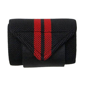 Últimas correas de levantamiento de algodón Rhino Fitness con soporte para muñeca, cierre elástico de gancho y bucle, banda de soporte deportiva para exteriores con rayas negras y amarillas. - Product Image 2