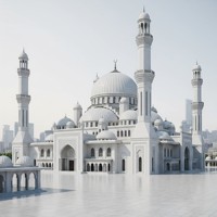 Extérieur de mosquée en marbre blanc, art islamique sculpté à la main, design moderne, entièrement personnalisable, durable, HAYAT INDUSTRIES