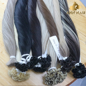 ต่อผมปลายแบน สีบลอนด์แพลตตินั่ม บริการ OEM ผู้ผลิตเวียดนาม ดูเป็นธรรมชาติ ไม่พันกัน ไม่หลุดร่วง ขายดี - Product Image 3