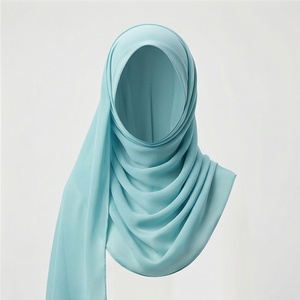 Hiyab de Chifón de Color Sólido para Mujer, Transpirable, para Uso Diario, Pañuelo Étnico - Product Image 1