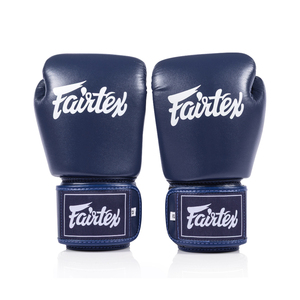 Guantes de Boxeo Fairtex de Piel de Vacuno Azul Premium Originales para Sparring, Competición, Muay Thai, MMA, Kickboxing, con Correa, para Gimnasio, OEM - Product Image 3