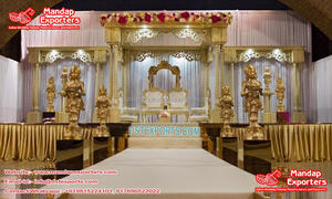 Impresionante boda interior Pilar romano Mandap blanco FRP boda Mandap configuración mejor calidad Blanco pulido Mandap decoración Australia - Product Image 5