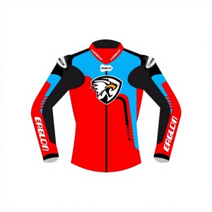 Men’s Custom Cowhide Leather Track <b>Racing</b> <b>Jacket</b>/Chaqueta Made To Measure | Wholesale Custom Motorcycle Gear CE Level 2 - Product Image 1