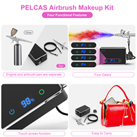Système de compresseur aérographe sans fil mini, kit aérographe sans fil pour la peinture des ongles et la décoration de gâteaux, pistolet aérographe