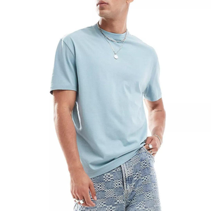 Camiseta de Algodón Moderna para Hombre, Casual, de Manga Corta, Holgada, Estilo Urbano, Moda de Verano, Proveedor de Fábrica OEM al por Mayor - Product Image 5