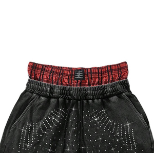IRON ELEPHANT Short en toile taille haute pour homme 100% coton avec cordon de serrage Écologique Séchage rapide Respirant Décontracté Uni - Product Image 1