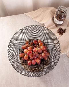 Cesta de Frutas de Metal Negro de Lujo, Tazón Decorativo de Malla para Servir, Organizador Moderno para Encimera de Cocina - Product Image 4
