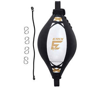 Saco de Boxeo con Pedestal ERIX, Negro, Blanco y Dorado, Cuerdas Elásticas Ajustables, Portátil, para Entrenamiento de Boxeo, MMA y Velocidad - Product Image 1