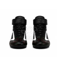 Chaussures de karting professionnelles, hauteur cheville, légères, respirantes, dessus en cuir véritable, semelle flexible, ajustement confortable, haute adhérence