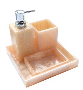 Elegante Juego de Accesorios de Baño de Resina de 4 Piezas para Uso en el Hogar y Hoteles, Juego de Baño de Calidad Premium con Diseño OEM - Product Image 4