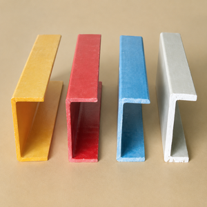 Superior pultruded fiberglass reinforced plastic channel section for industrial stair <b>ladder</b> and <b>platform</b> support - Product Image 1