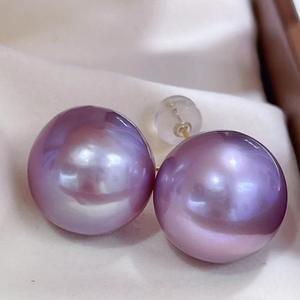 Fabricante de Zhuji, Venta al por Mayor de Pendientes de Plata 925 con Perlas Redondas Negras Naturales de 10-11 mm con Caja de Regalo a Juego - Product Image 3