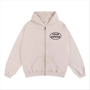Conjunto de Sudadera con Capucha y Cremallera Rosa Lavado Unisex y Pantalones Anchos de Chándal, Estilo Urbano Minimalista, Ajuste Relajado, Logotipo Personalizado, Atuendo Casual de Dos Piezas a la Moda - Product Image 6