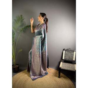 Ishita Dharmavaram Soft Silk <b>Saree</b>-Traditional Handwoven <b>Saree</b> - Product Image 3