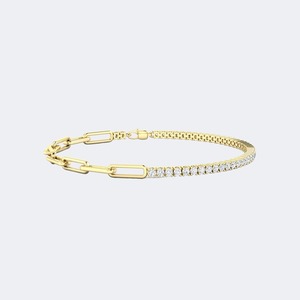 Luxury Lab Grown Round Diamond <b>Bracelet</b> 14K Gold Women Wedding Jewelry 1.51CTW Certified E F Color VS VVS Purity IGI SGL - Product Image 1