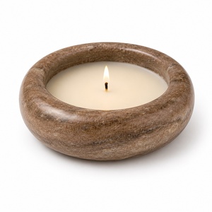 Modern <b>Polished</b> Copper Candle Jar Lid | Handmade Durable Candle Container for Religious Use Custom Shape | Soy <b>Wax</b> Candle Holder - Product Image 6