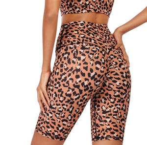 Promotion : Pantalon taille haute croisé en polyester/coton pour femme, grande taille, longueur cuisse, avec poches latérales fines et motif respirant - Product Image 2