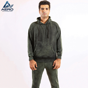 Streetwear Vintage <b>Wash</b> Hooded Sweatsuit Custom Plain Oversized French Terry Hoodie Slim Fit Jogger Pants Tracksuit <b>Set</b> - Product Image 2
