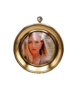 Round <b>Photo</b> <b>Frame</b> in Gold Metal with Shiny Polished Finished Perfect <b>for</b> <b>Wall</b> Hanging and Bedroom Decoration Elegant and Stylish - Product Image 1