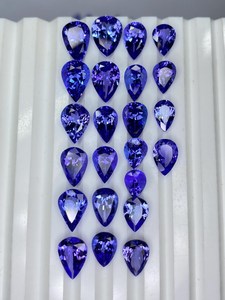 แทนซาไนต์ธรรมชาติทรงลูกแพร์ หินสีน้ำเงินเจียระไน ขนาด 6x4 มม. 7x5 มม. 6x8 มม. สำหรับทำเครื่องประดับ - Product Image 4