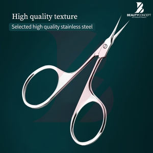 Ciseaux à cuticules en acier inoxydable, lame incurvée tranchante, pour éliminer les peaux mortes, outils de manucure pour salon de beauté, vente en gros, meilleur produit - Product Image 5