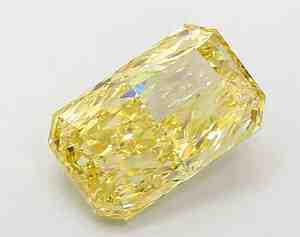 Diamante Suelto de 4 Quilates, Corte Radiante, Color Amarillo Intenso, Cultivado en Laboratorio, Claridad VVS2, Certificado IGI, Diamante JC Perforado con Láser, Perfecto para - Product Image 1