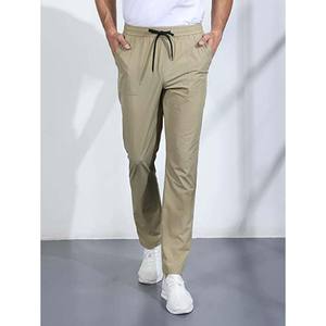Men’s Lightweight <b>Elastic</b> Waist Jogger Pants Drawstring Slim Fit Casual Trousers, Breathable Stretch Fabric Lounge Streetwear - Product Image 2