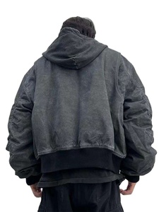 แจ็กเก็ตยีนส์ขาดสำหรับผู้ชายเสื้อแจ็คเก็ตยีนส์แฟชั่นอินเทรนด์สำหรับฤดูใบไม้ผลิ - Product Image 3