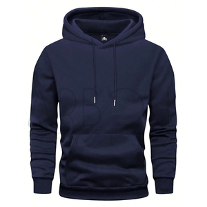Las Mejores Sudaderas con Capucha en Azul Marino, con Bolsillo Tipo Canguro y Cordón Ajustable, Sudaderas de Felpa de Algodón Grueso - Product Image 1