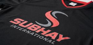 SUBHAY INTERNATIONAL Men's Black Soccer Jersey V-Neck Short Sleeve Moisture Wicking Polyester <b>Athletic</b> Fit Adult All Seasons - Product Image 4