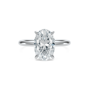 Bague Tatum 200, coupe ovale, or massif 14 carats, diamant, fiançailles, mariage, anniversaire, certifiée IGI, cadeau de luxe - Product Image 3