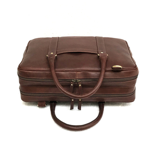 Sac à bandoulière professionnel vintage en cuir de vachette véritable, personnalisé, pour ordinateur portable, pour hommes, vente en gros - Product Image 4