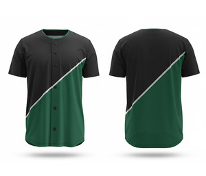 เสื้อเบสบอลทีมแบบสั่งทำพิเศษ พร้อมชื่อและหมายเลข  พร้อมโลโก้และหมายเลขตามสั่ง |   ฐานผ้าโพลีเอสเตอร์ที่ระบายอากาศได้ดี - Product Image 1